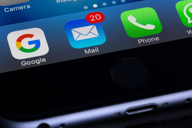 Email delivery confirmation on a mobile phone showing freebie link